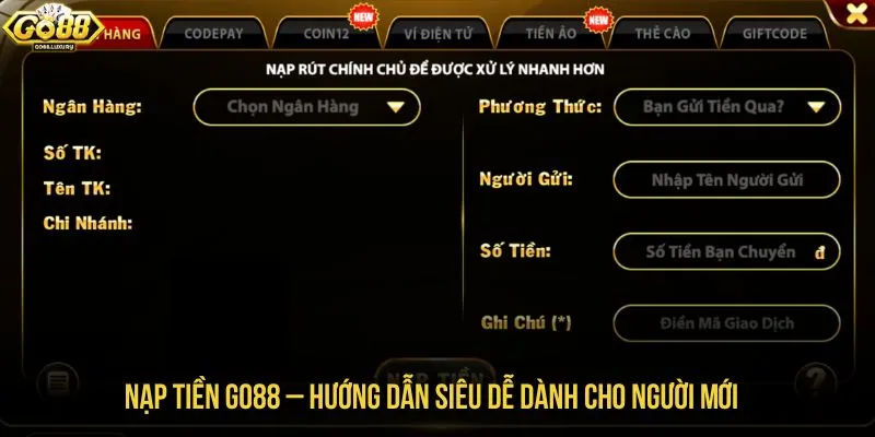 Nạp tiền GO88